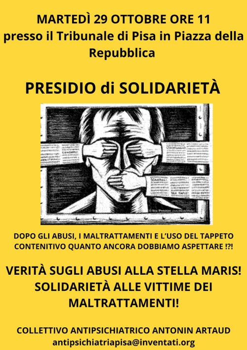 PRESIDIO di SOLIDARIETÀ  - VERITÀ  SUGLI ABUSI ALLA STELLA MARIS!