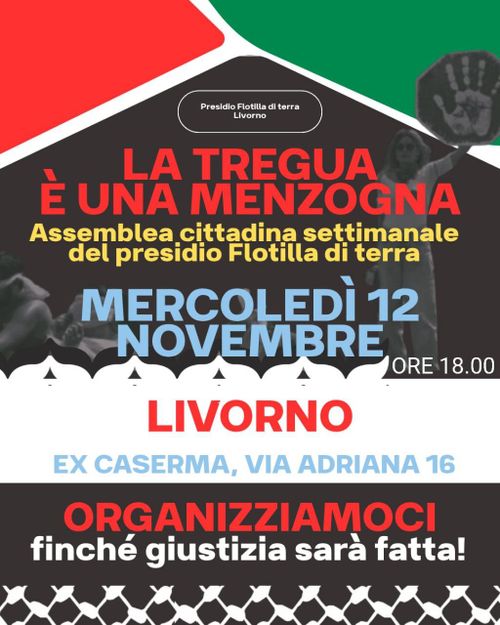 Assemblea settimanale flottilla di terra