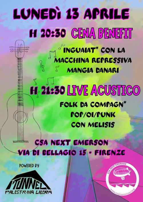 cena benefit + live accustico 